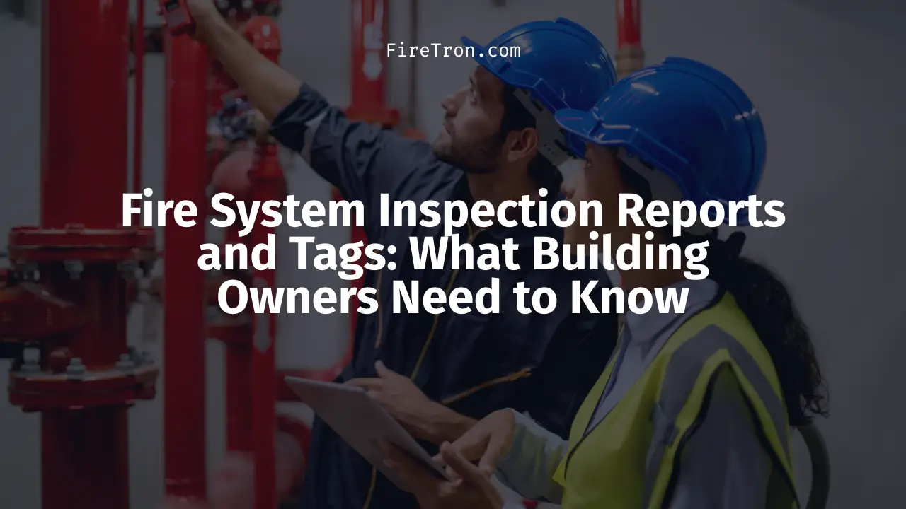 Fire System Inspection Reports and Tags: What Building Owners Need to Know